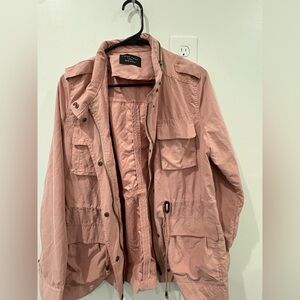Love Tree Utility Jacket in Dusty Pink